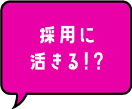 採用に活きる